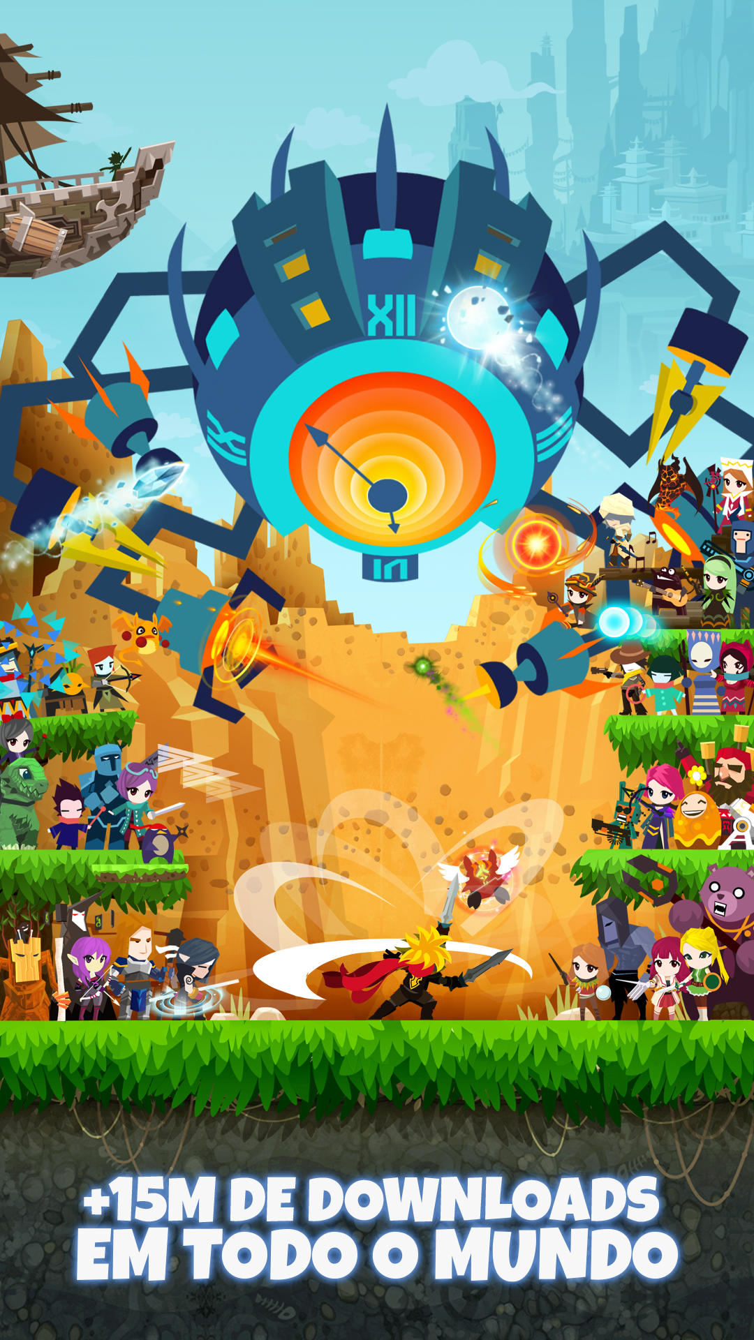Captura de Tela do Jogo Tap Titans 2 - jogo de click