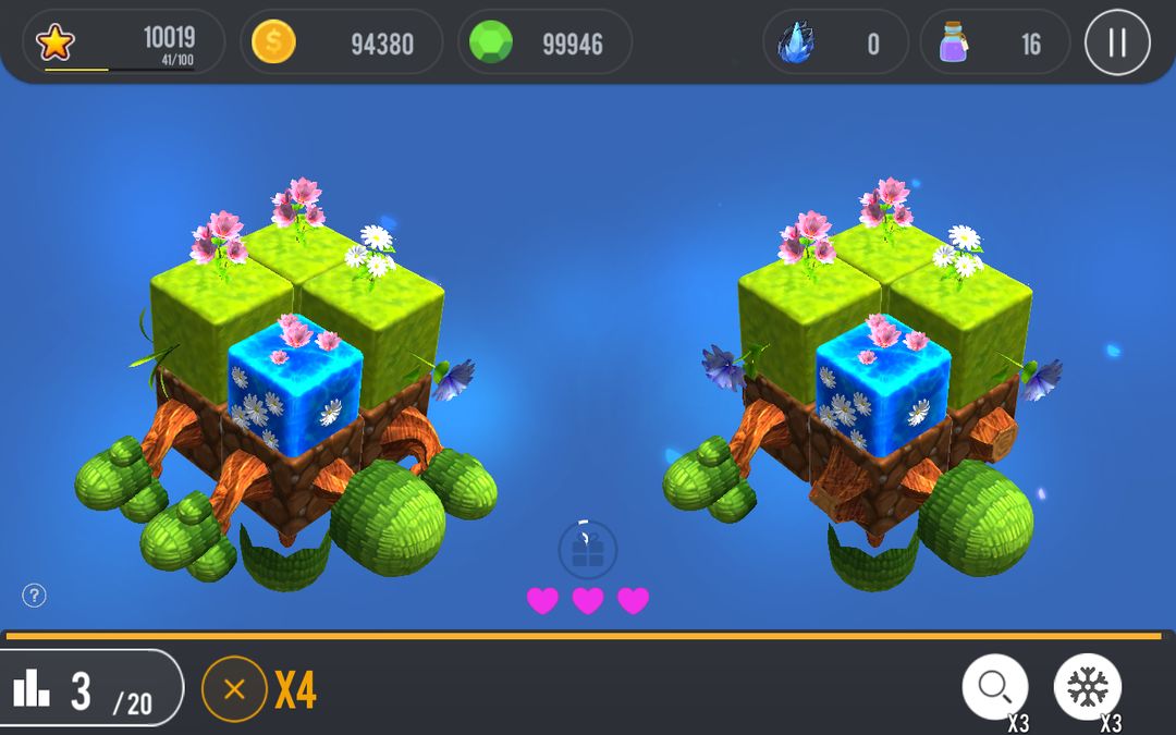 Cube Planet - 3D Find the difference ภาพหน้าจอเกม