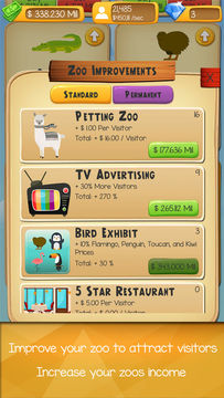 Clickie Zoo - Idle Tycoon Game Screenshot
