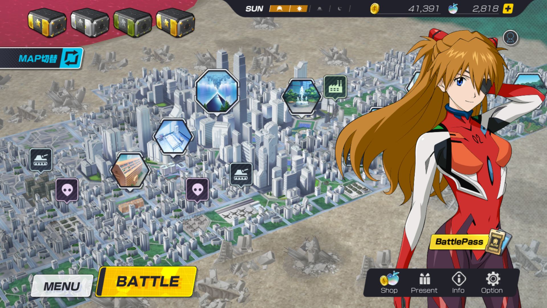 Screenshot of Evangelion Battlefields