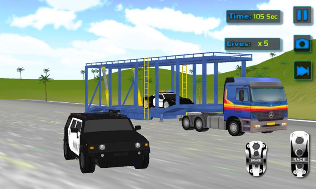 Police Car Transporter 3D 게임 스크린 샷