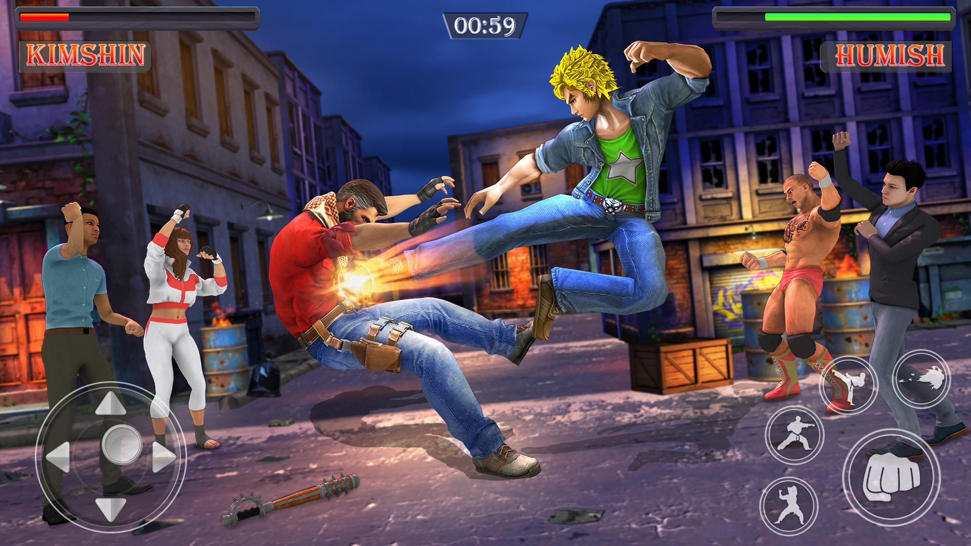 Cuplikan Layar Game KungFu Karate GYM Fighter Game