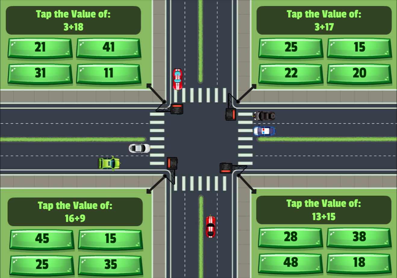 Calculating Traffic Control Game Screenshot