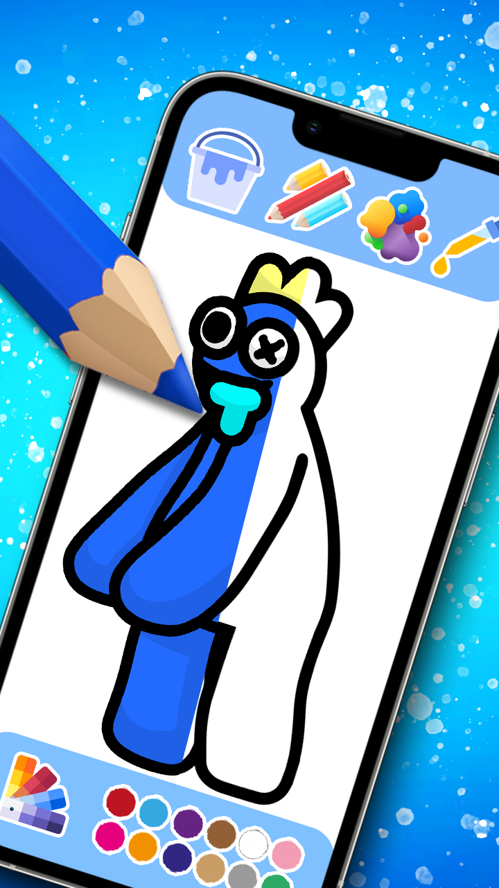 Screenshot of Rainbow Friends Coloring Book