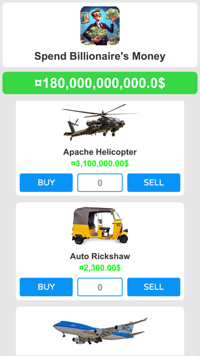 Spend Billionaire Money Game Screenshot