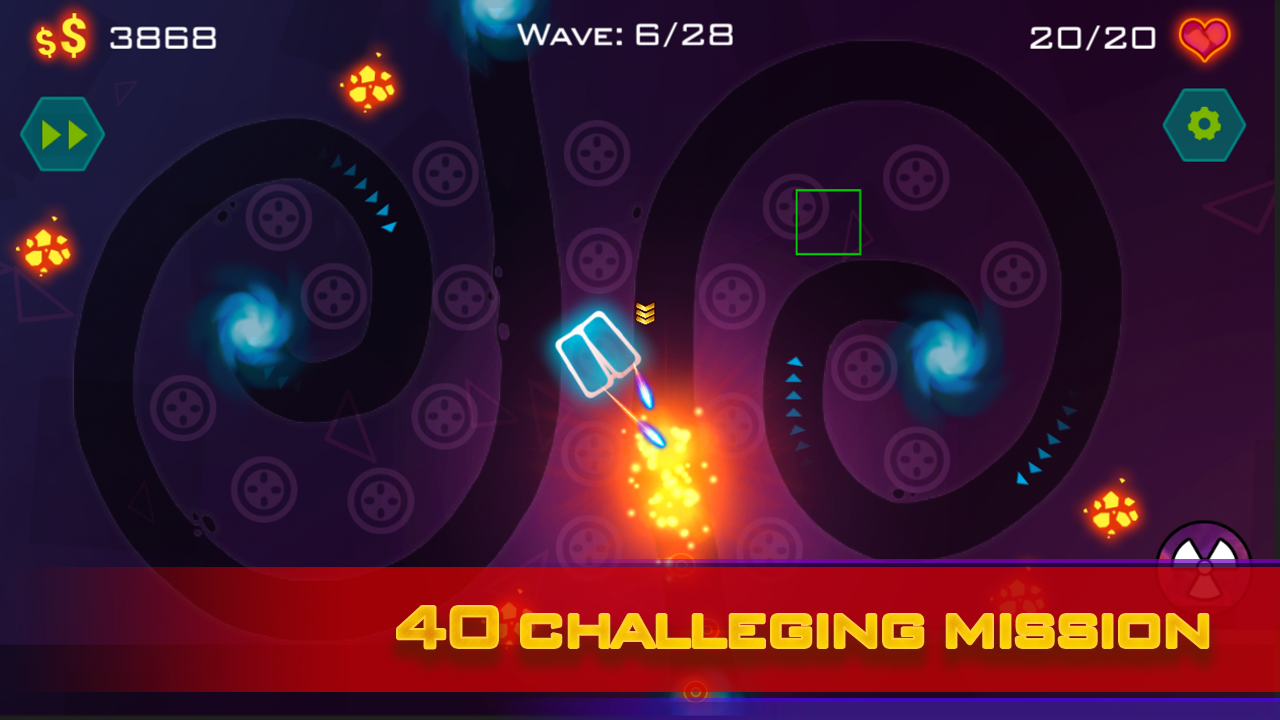 Tower Defense: Geometry War Game Screenshot