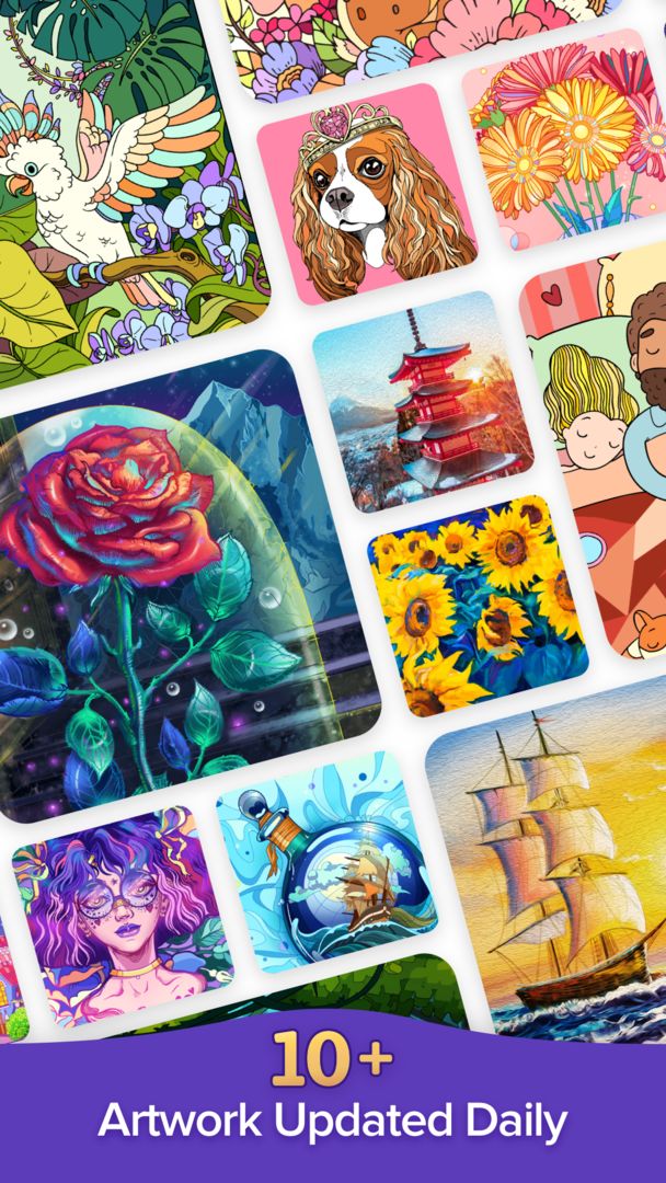 Colorscapes - Color by Number & Puzzle Games 게임 스크린 샷