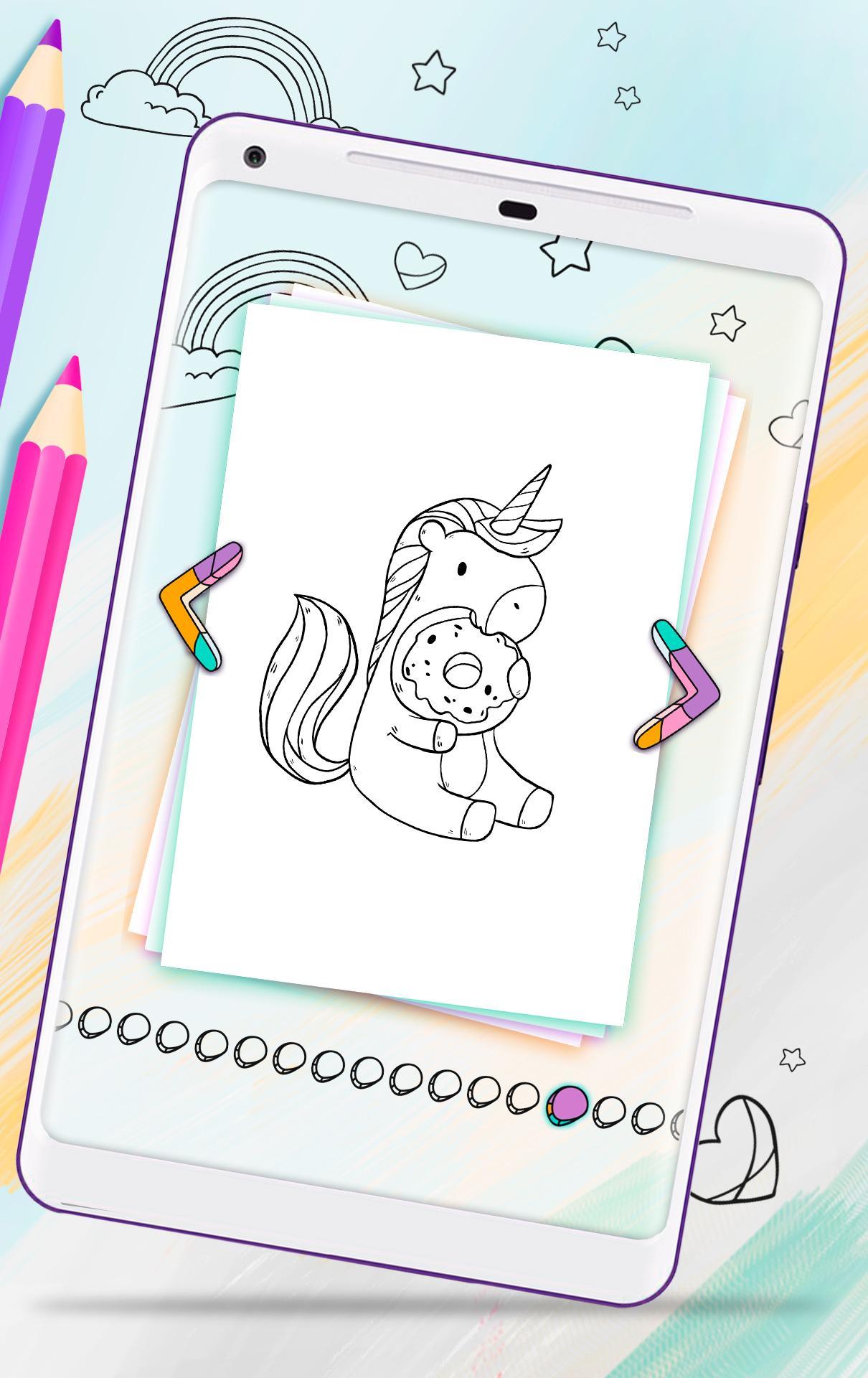 Unicorn Coloring Book Game Screenshot