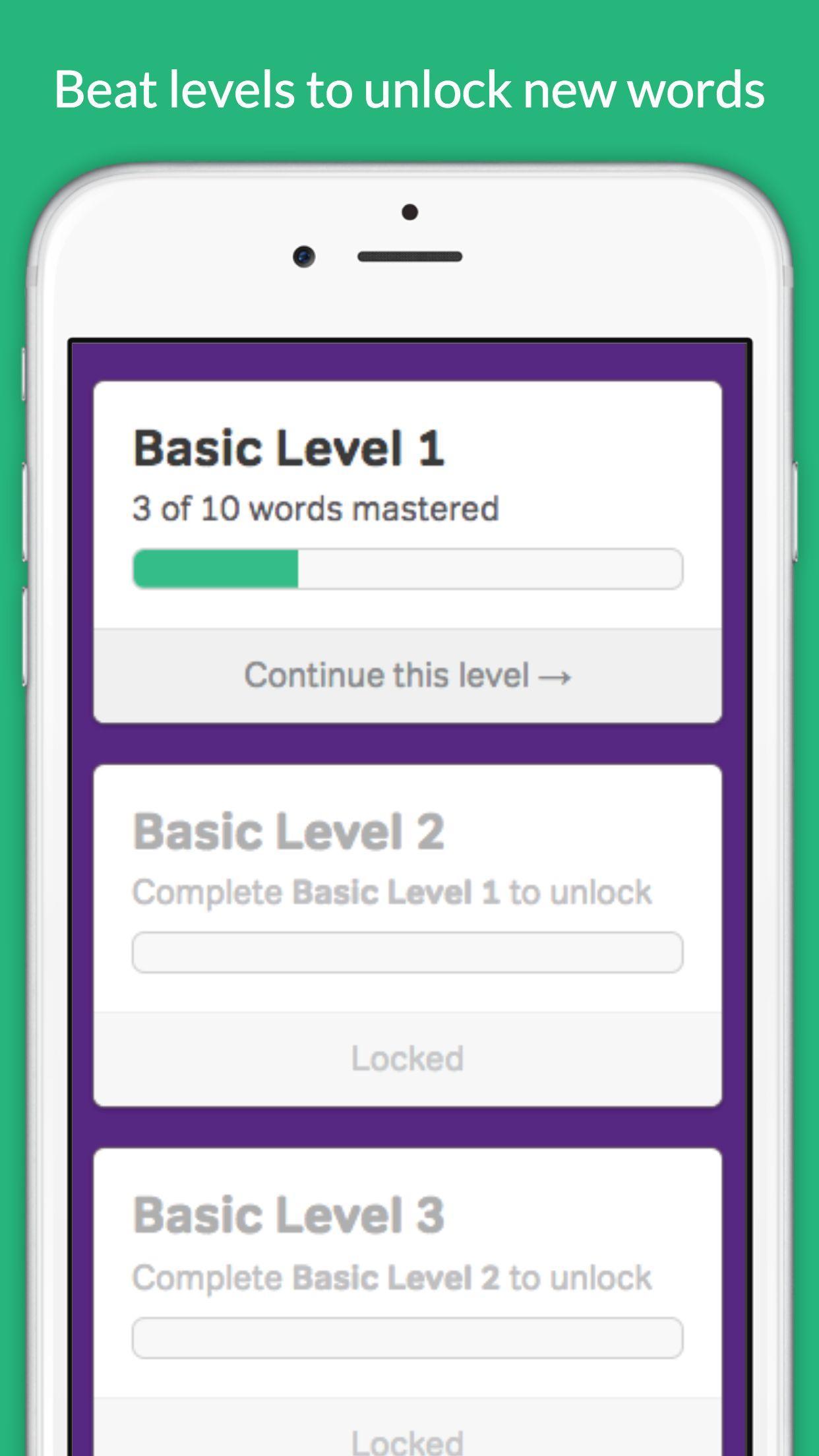 Vocabulary Builder 遊戲截圖