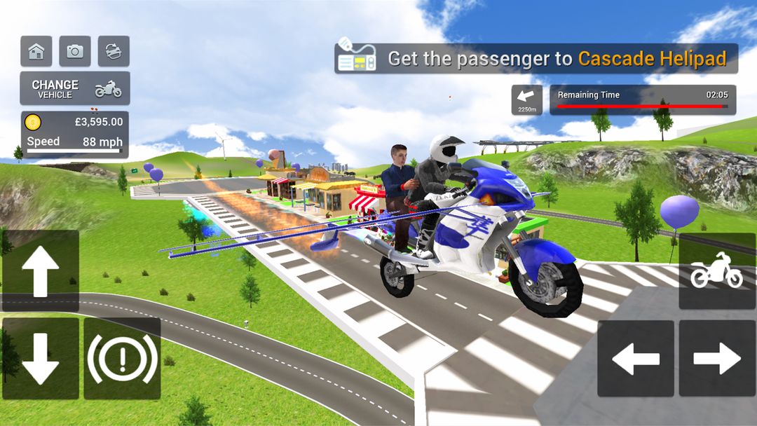 Flying Motorbike Simulator screenshot game