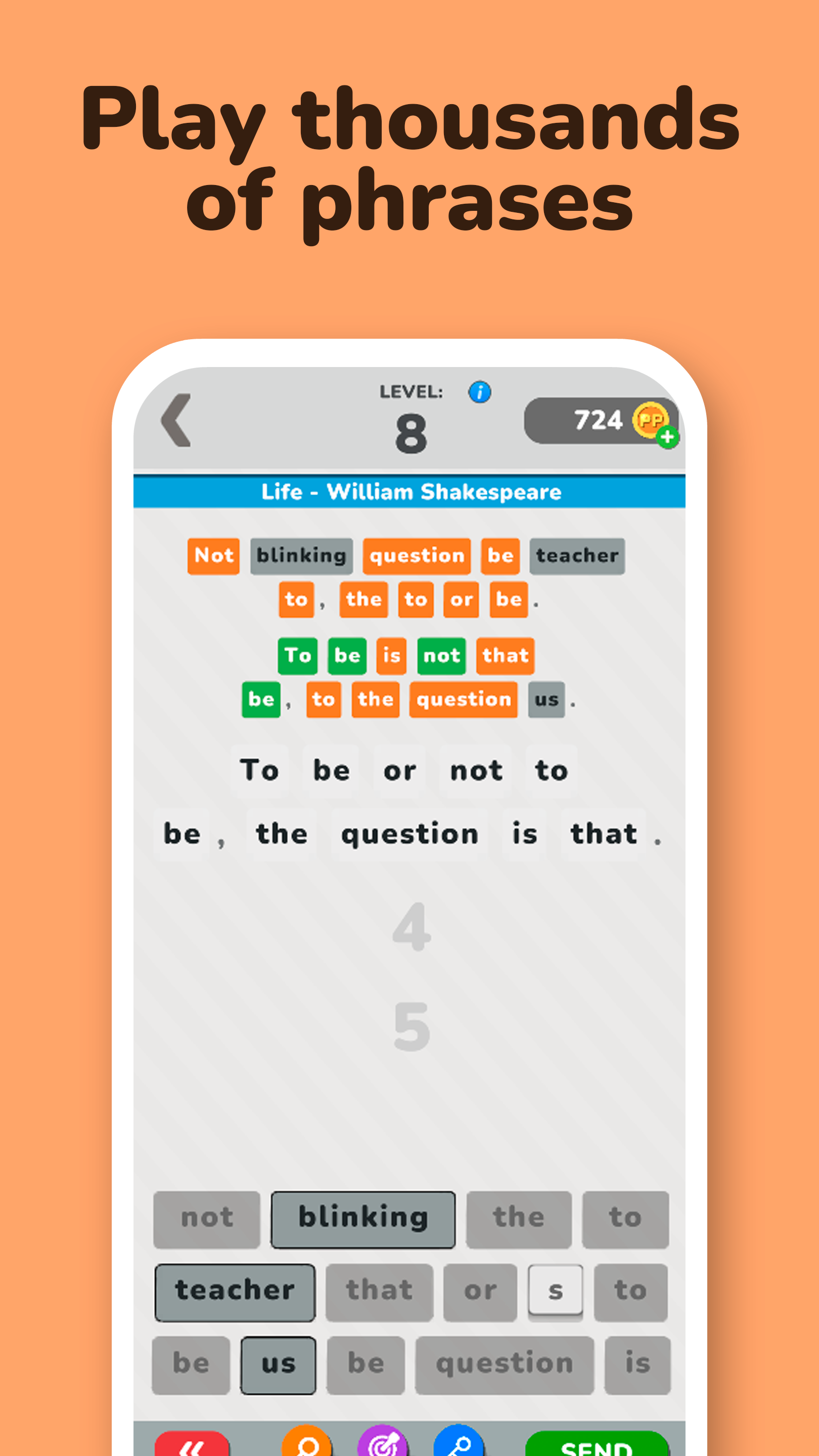 Phrasle Puzzle - Word Game Game Screenshot