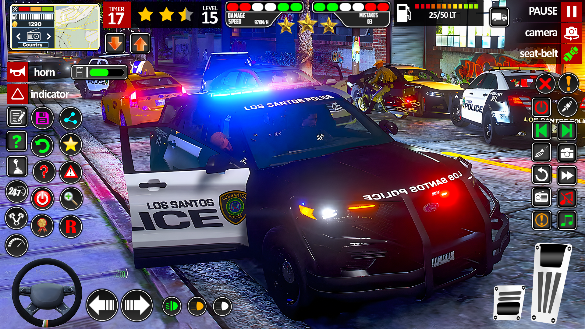 City Cop Car Chase Game Game Screenshot