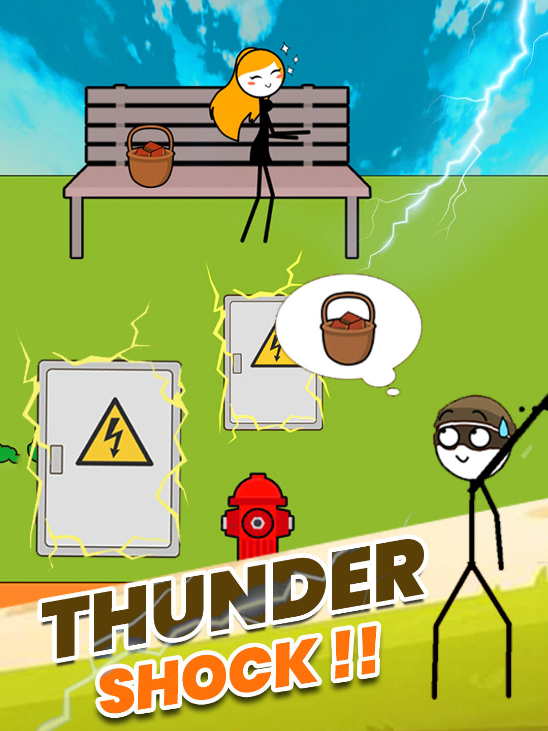 Stickman Thief IQ Puzzle Game Game Screenshot