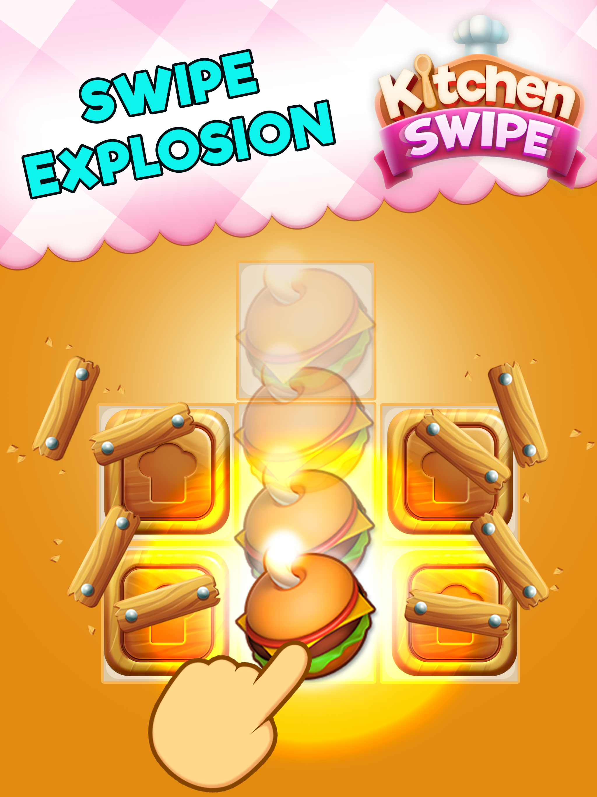 Kitchen Swipe - Swipe 3 Puzzle ภาพหน้าจอเกม