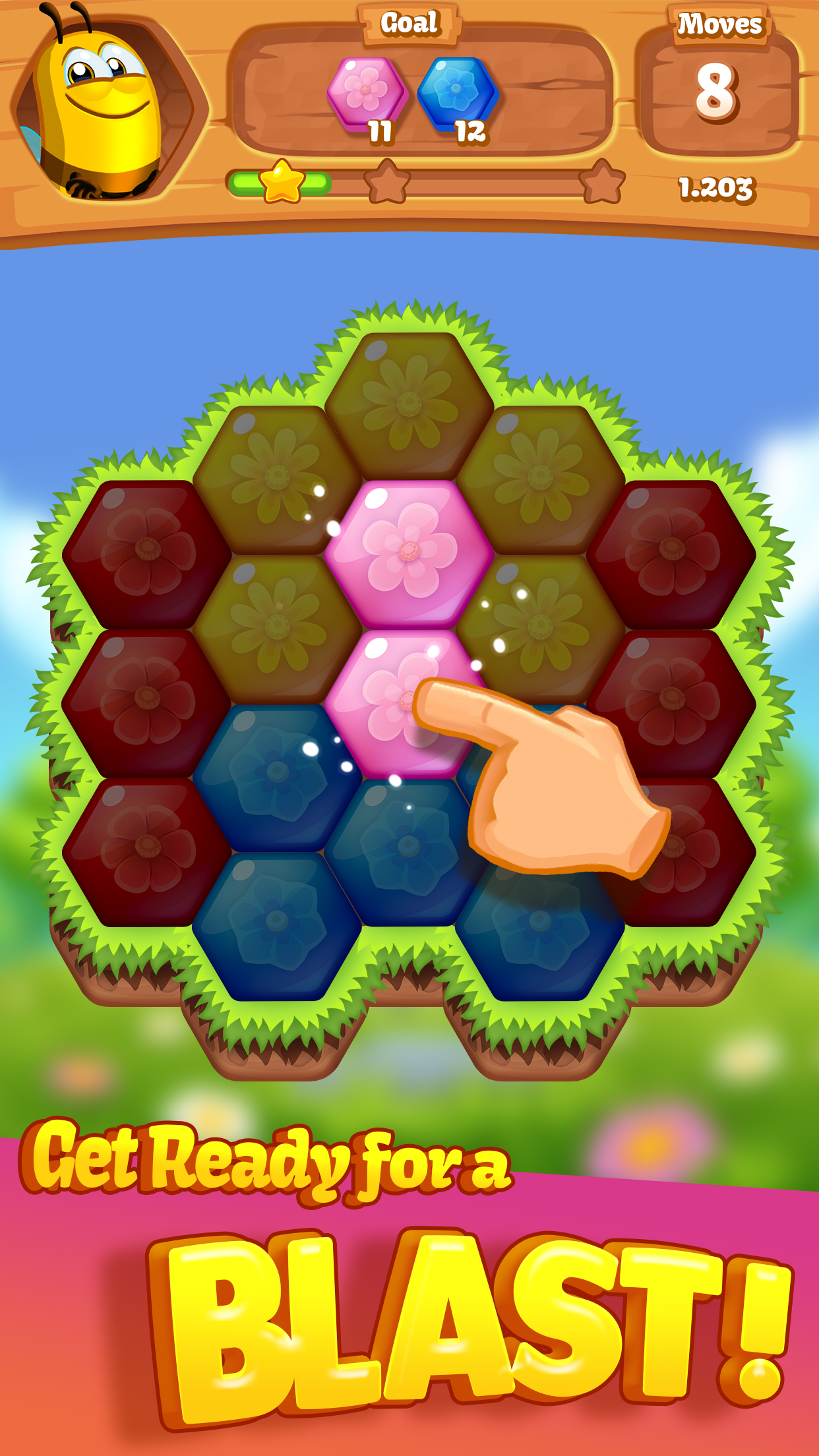 Bee Brilliant Blast ภาพหน้าจอเกม