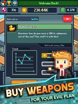Tap Tap Evil: Idle Cash 8 bit Game Screenshot