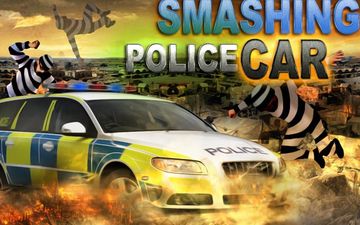 Smash Police Car - Outlaw Run Game Screenshot