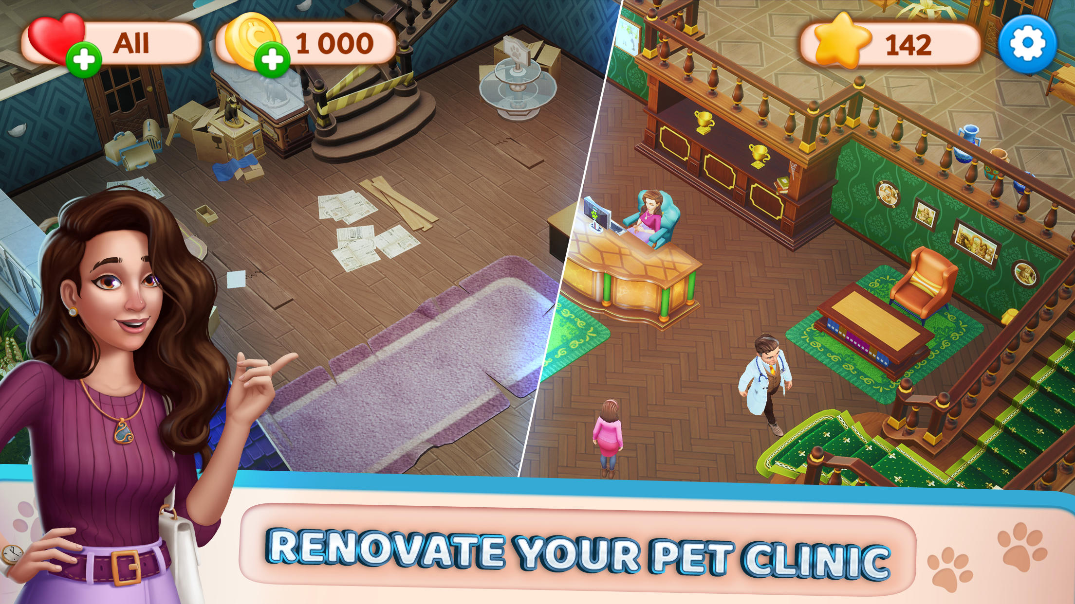 Screenshot 1 of Pet Clinic - Juego de rompecabezas gratuito con lindas mascotas 1.0.5.5