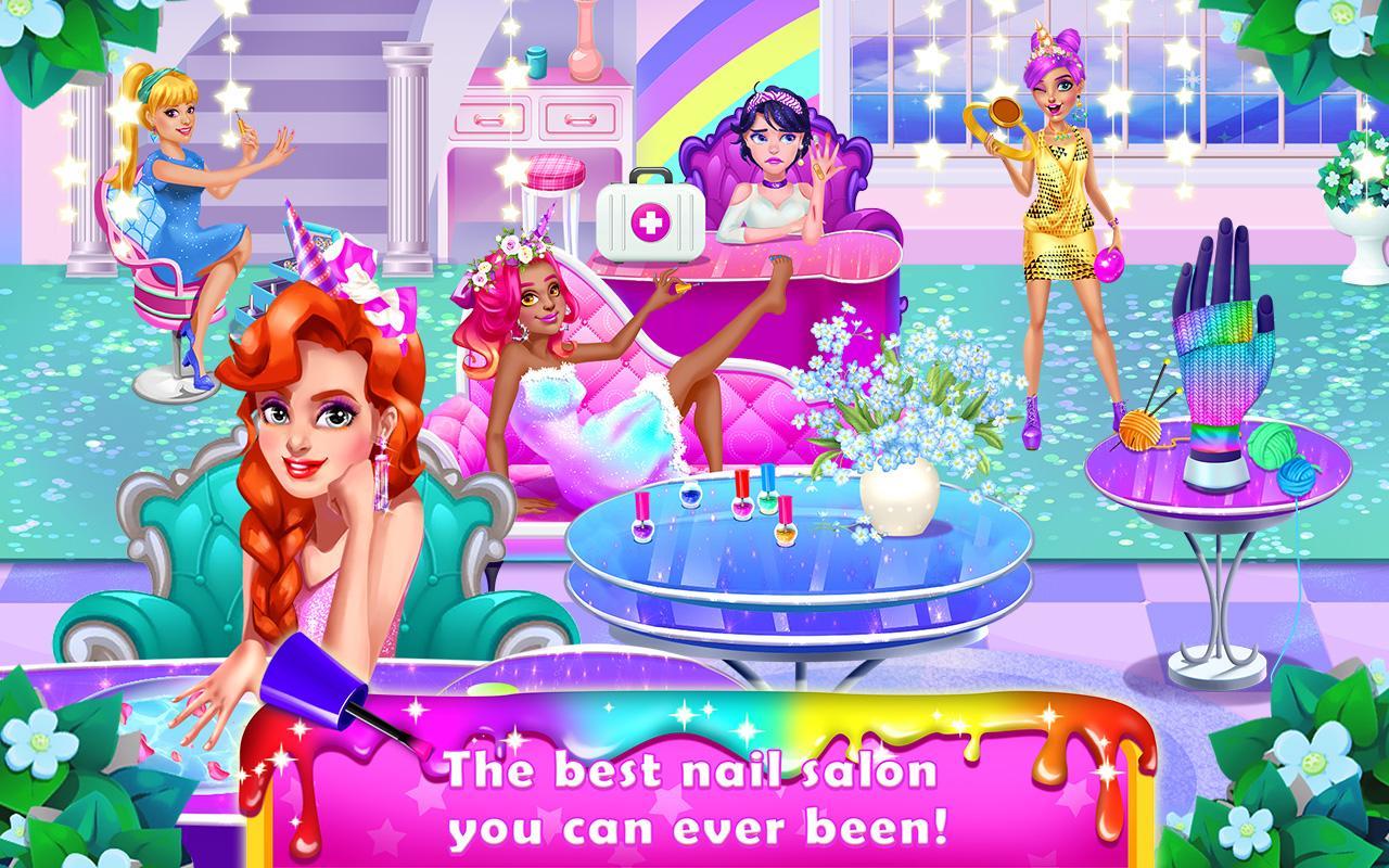 Скриншот игры Rainbow Unicorn Nail Beauty Ar