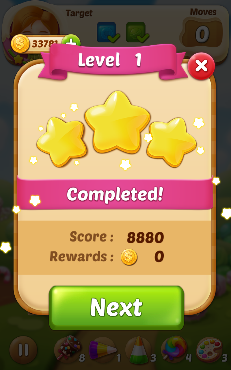 Lollipop Crush Sweetopia Game Screenshot