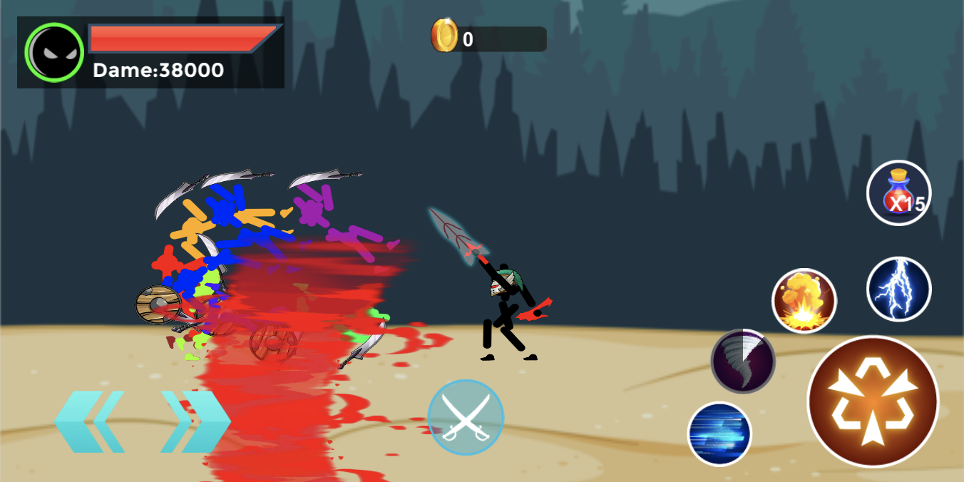 Sticky Man : The God of War Game Screenshot
