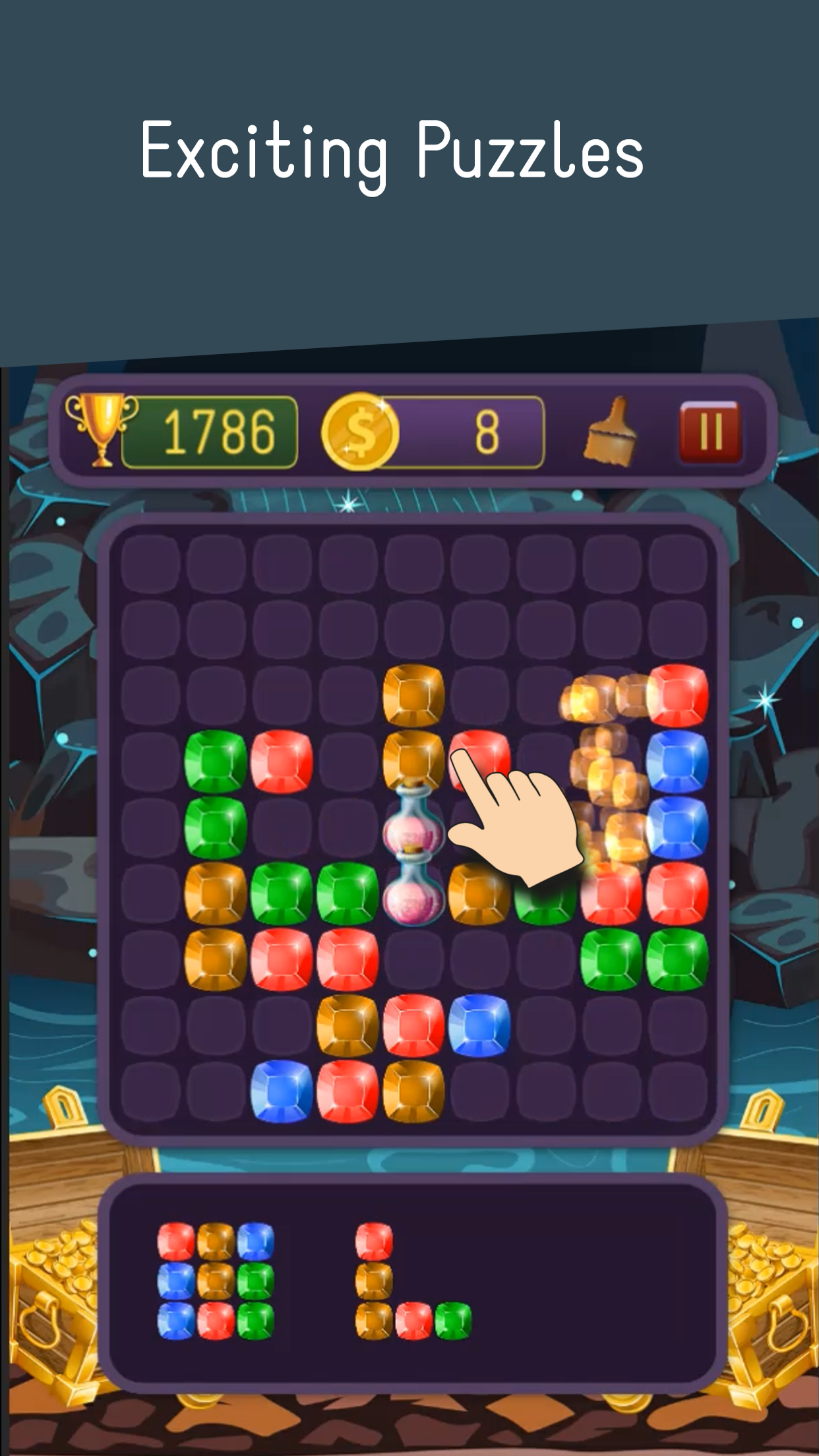Gems Elixir- Free Colorful Block Puzzle Gem Game Game Screenshot