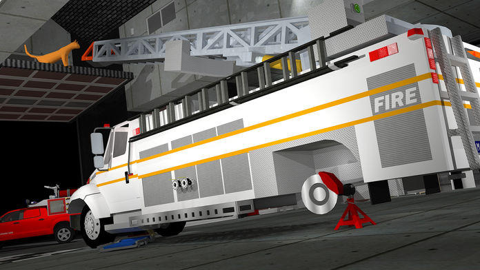 Fix My Truck: Red Fire Engine Game Screenshot