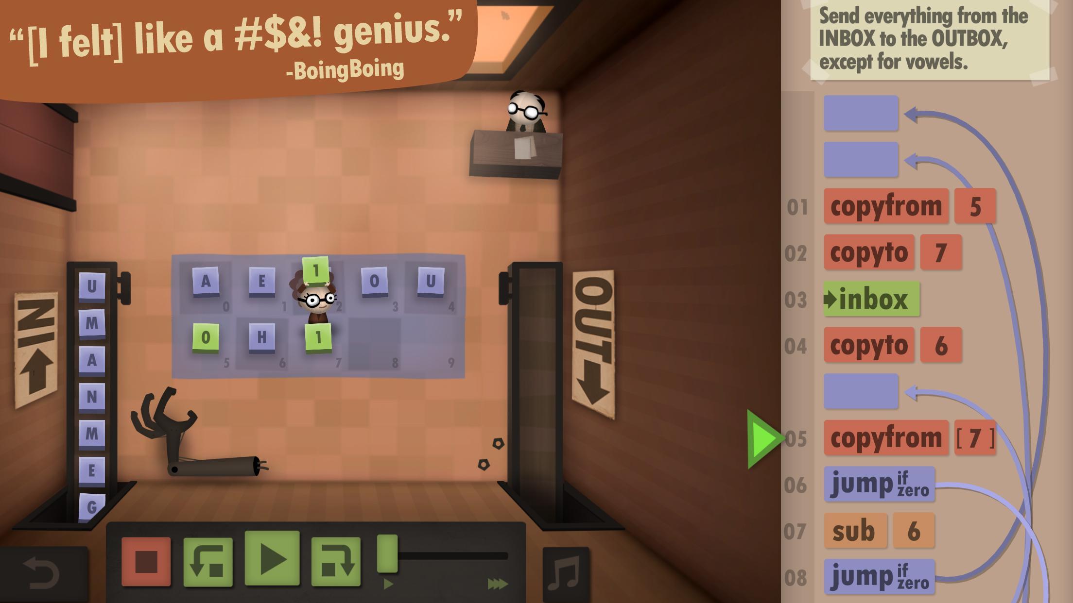 Human Resource Machine Game Screenshot