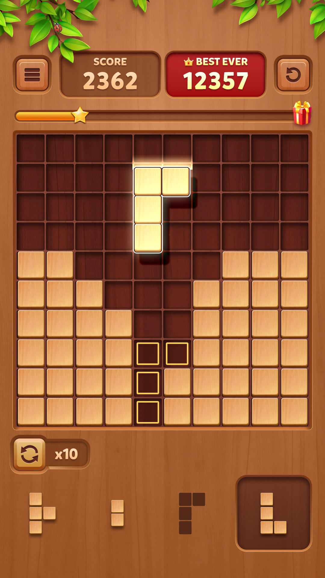 Screenshot 1 of Cube Block - ウッディーパズルゲーム 3.11.0