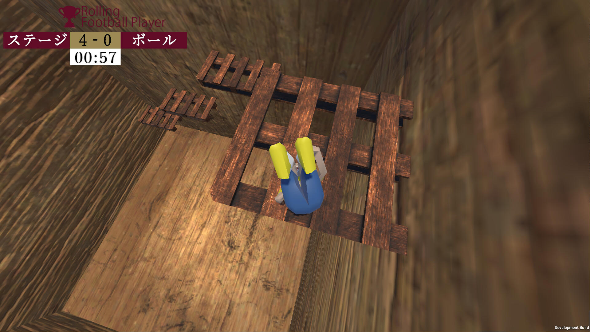 Rolling Football Player Game Screenshot