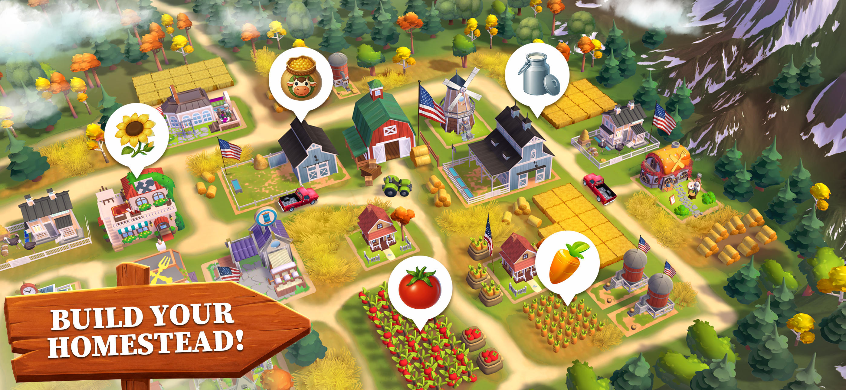 Big Farm Homestead Game Screenshot