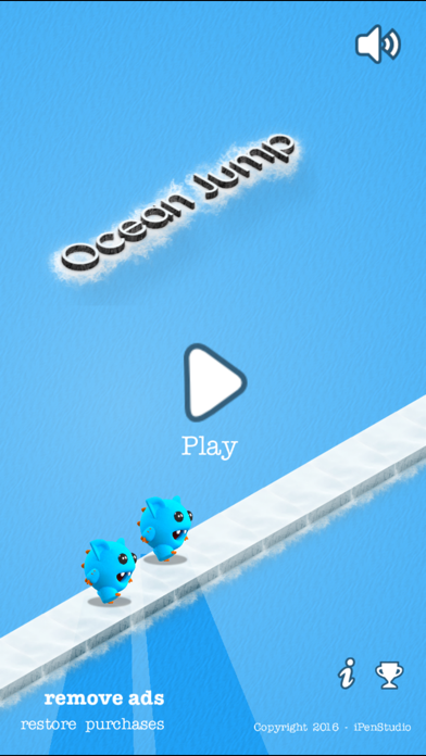 Captura de Tela do Jogo Ocean Jump - The Crossy Ocean Game with Enless Gameplay