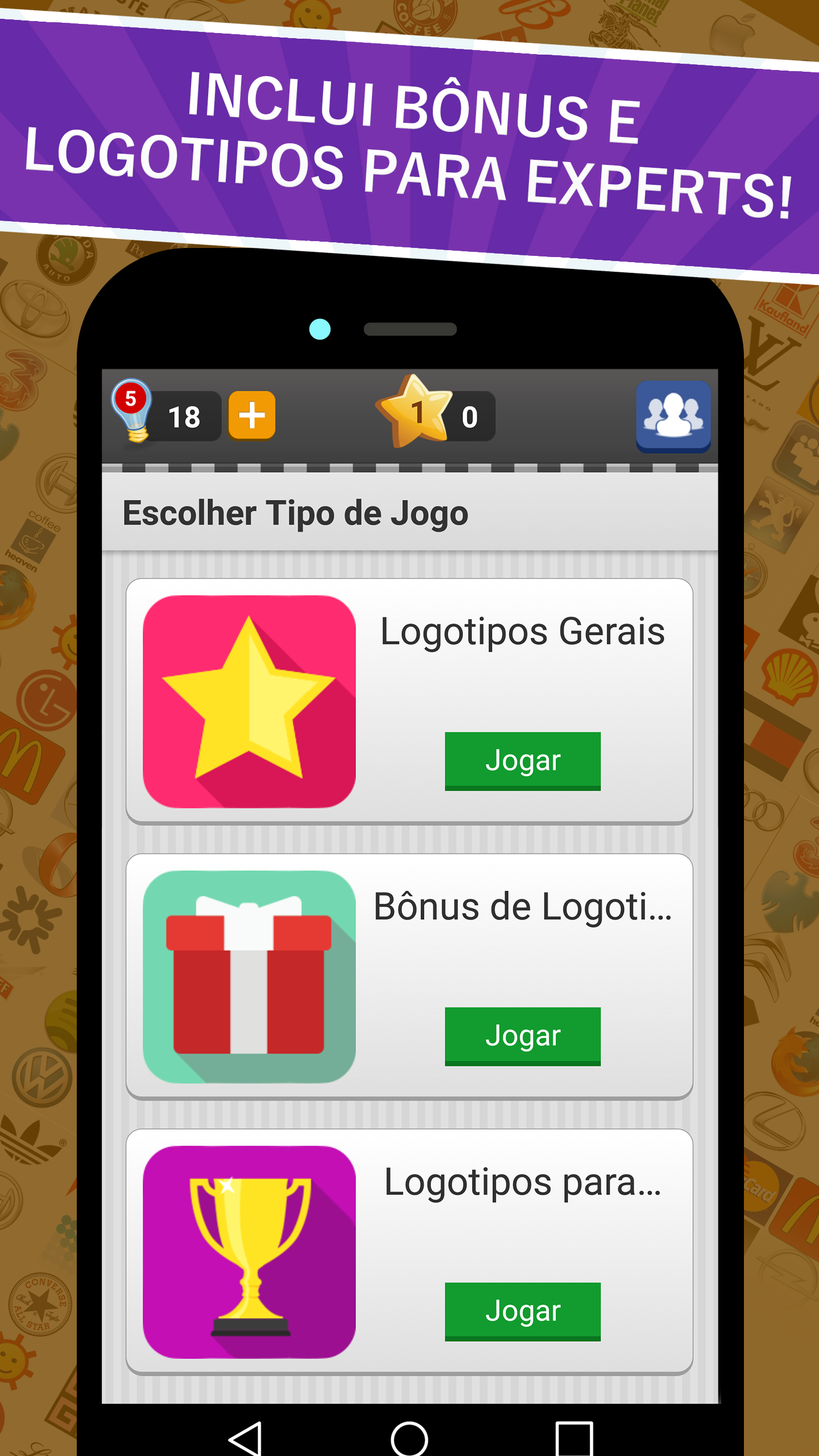 Captura de Tela do Jogo Logo Game: Identifique Marcas
