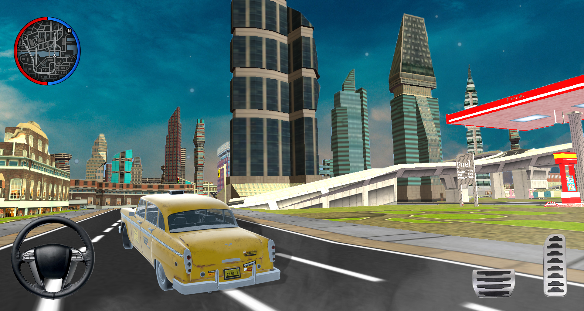 Taxi Simulator 3D - Taxi Games 게임 스크린 샷