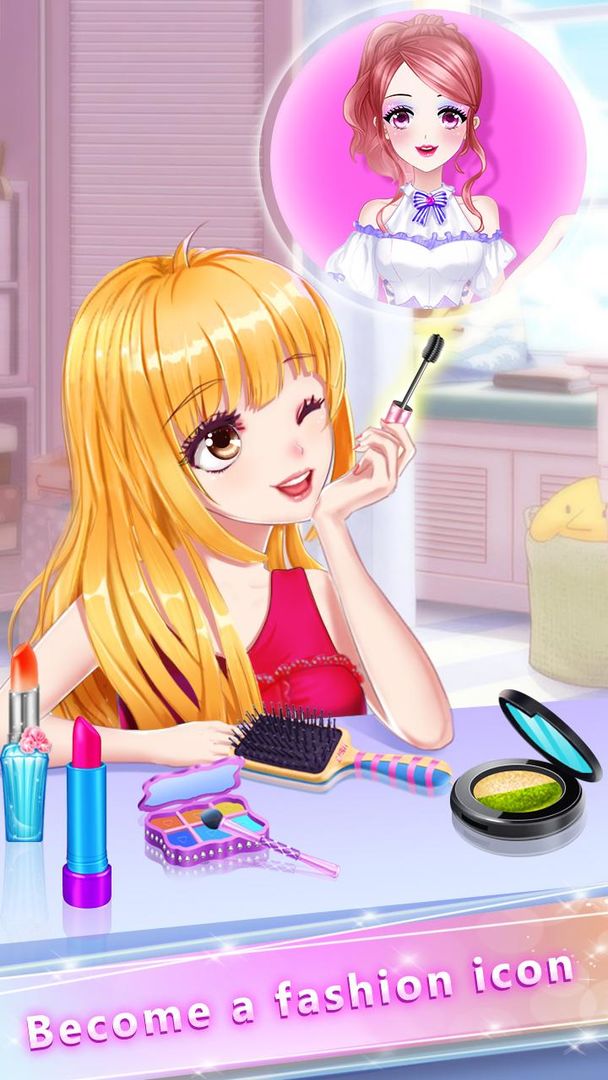 👧👧Anime Girl Fashion Makeup screenshot game