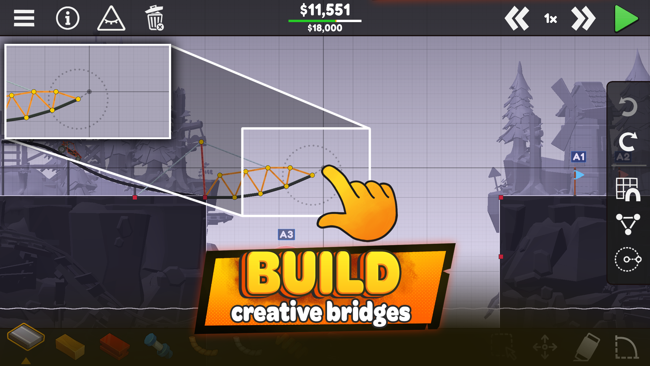 Poly Bridge 3 Game Screenshot