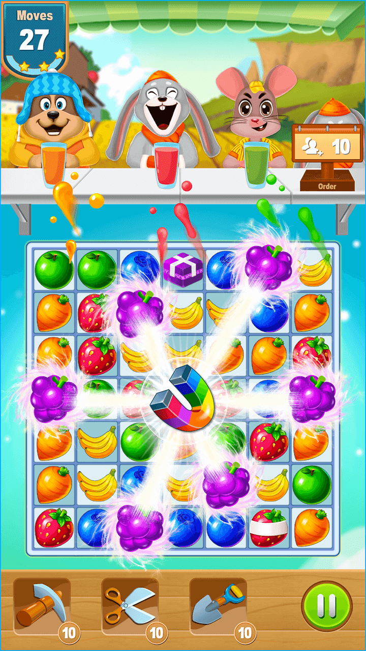 Fruit Juice Candy Crushing Jam ภาพหน้าจอเกม