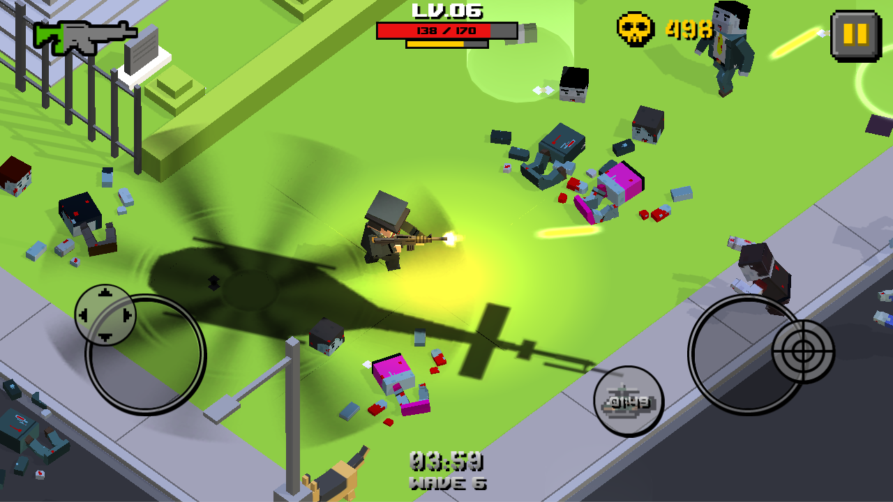 Cube Zombie War Game Screenshot