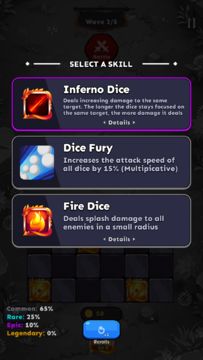 Dice TD RPG Game Screenshot