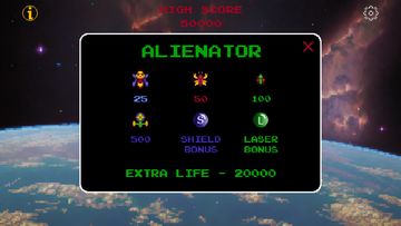 Alienator: Retro Space Shooter Game Screenshot