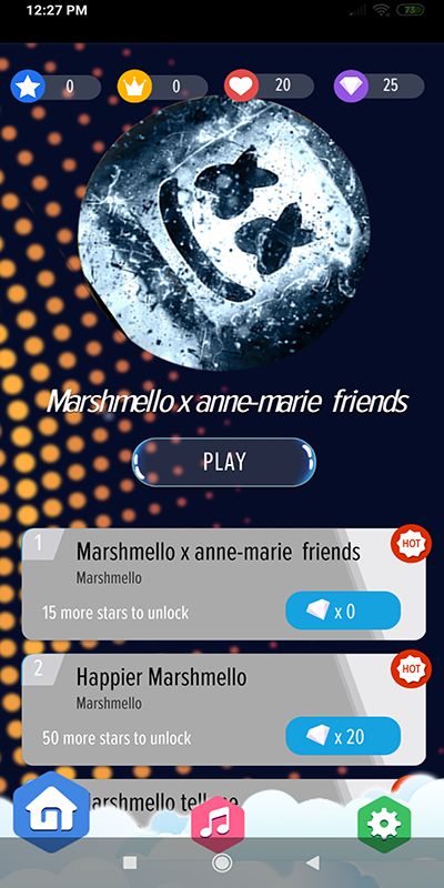 Screenshot of Marshmello : Piano Tiles DJ