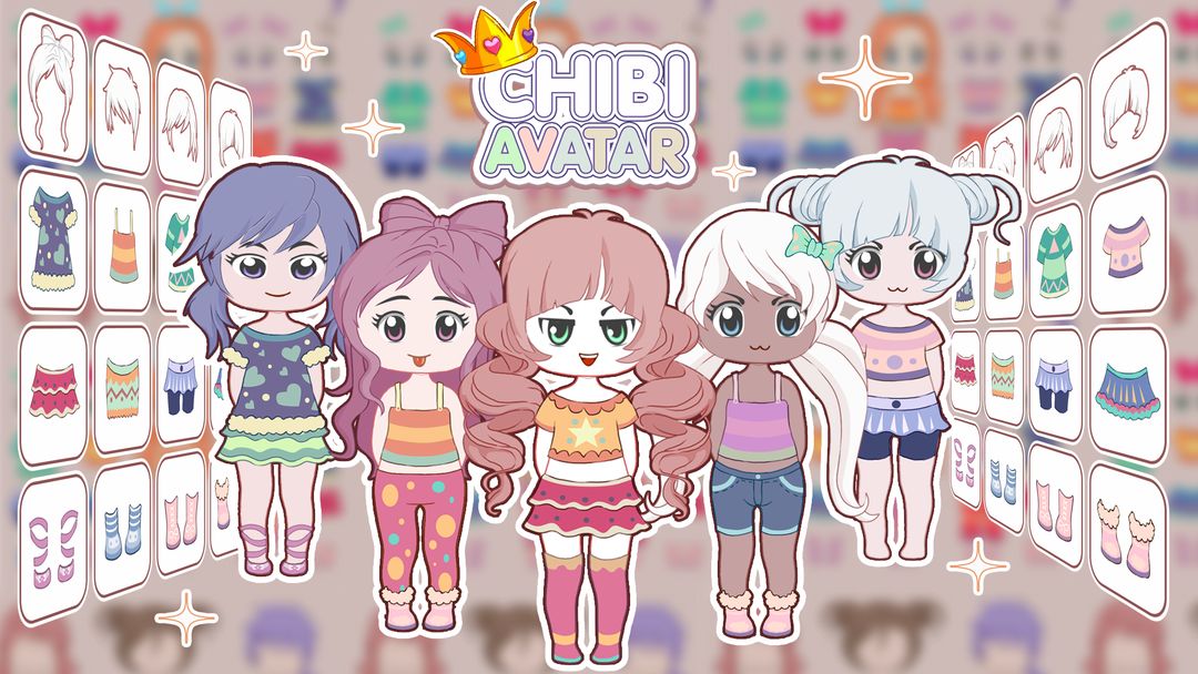Chibi Avatar: Cute Doll Avatar Maker 게임 스크린 샷