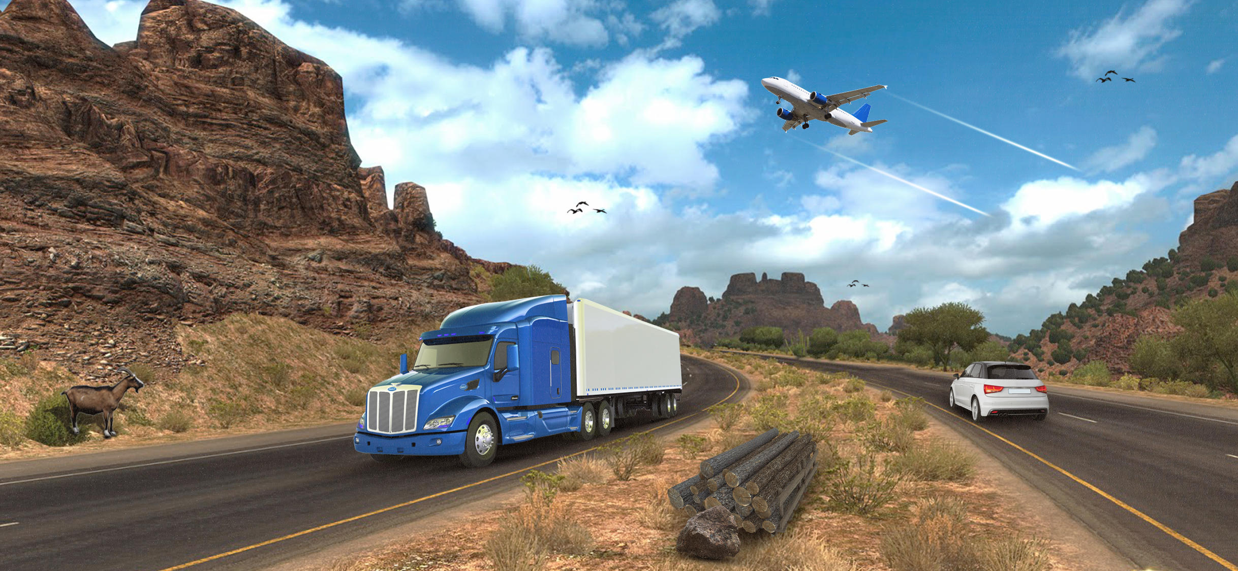 US Euro Cargo Truck Driver ภาพหน้าจอเกม
