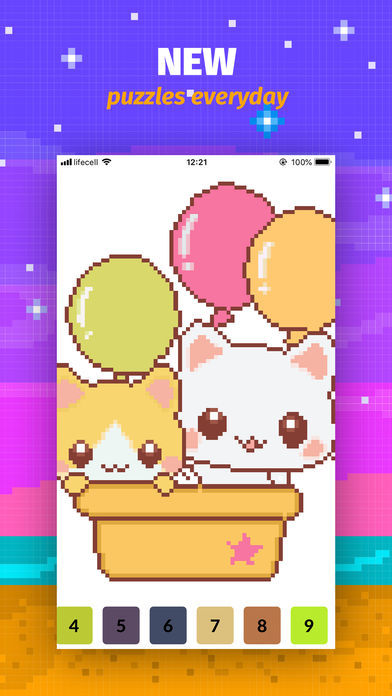Screenshot of Color Book: Cute Pixel Art App