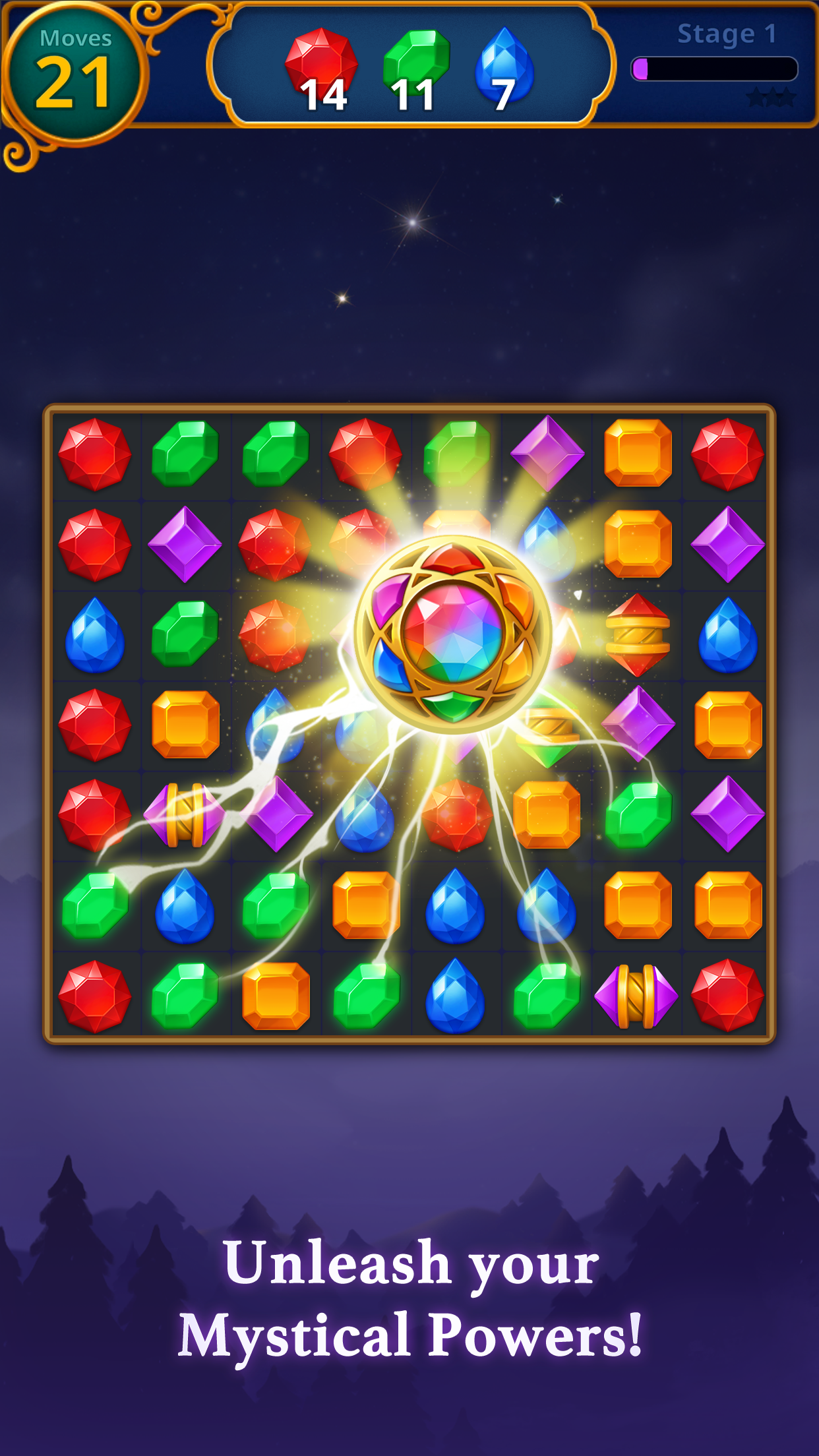 Скриншот игры Jewels Magic: Mystery Match3