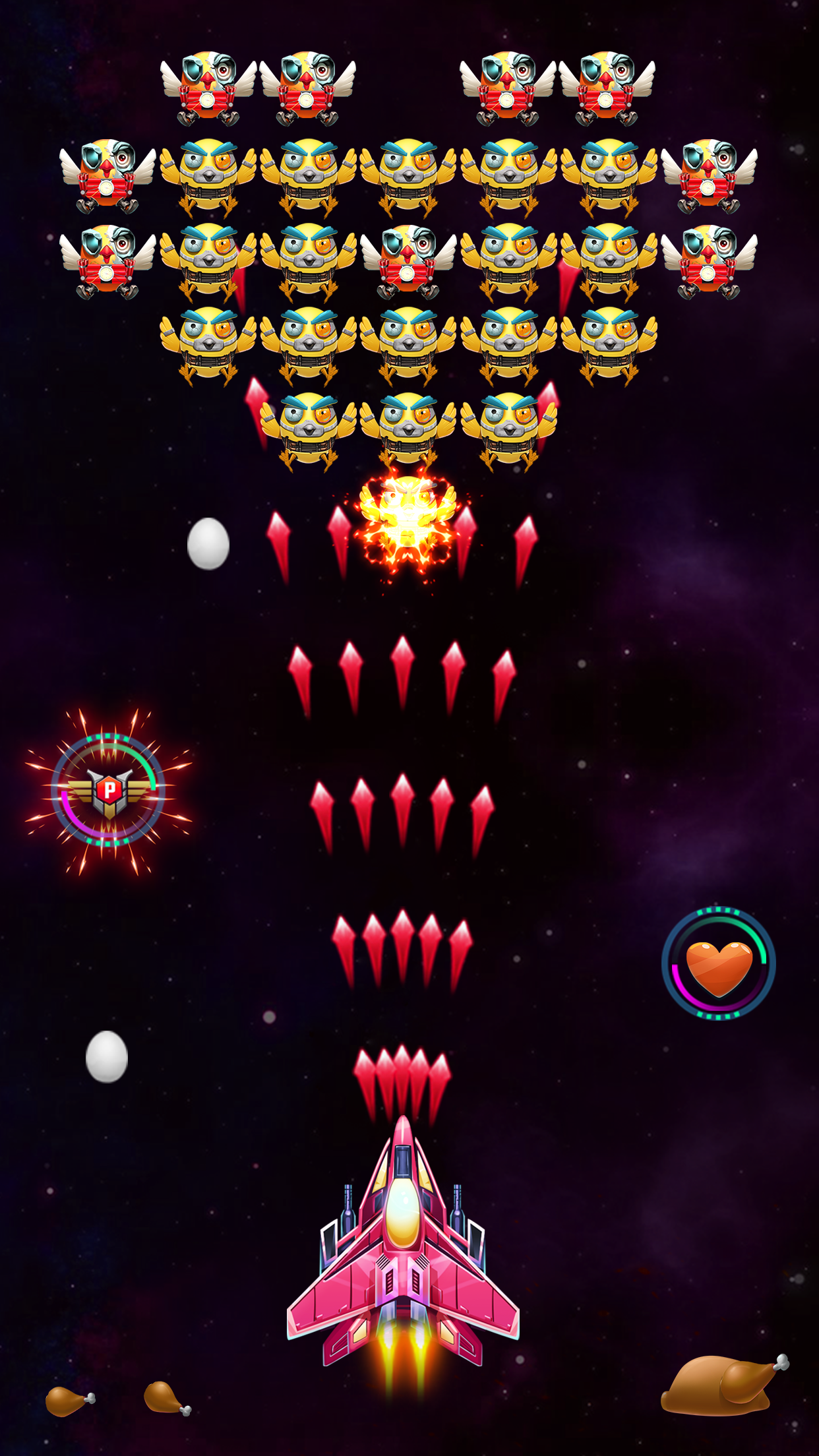 Screenshot 1 of Serangan Galaxy: Penembak Ayam 25.1