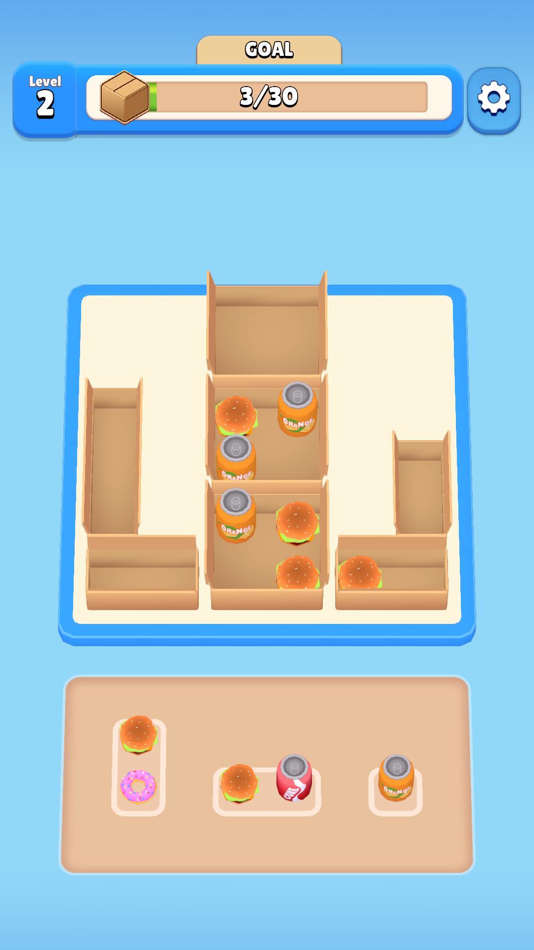 Sort N Pack Game Screenshot