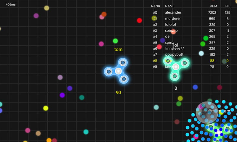 Spinz.io Neon Game Screenshot