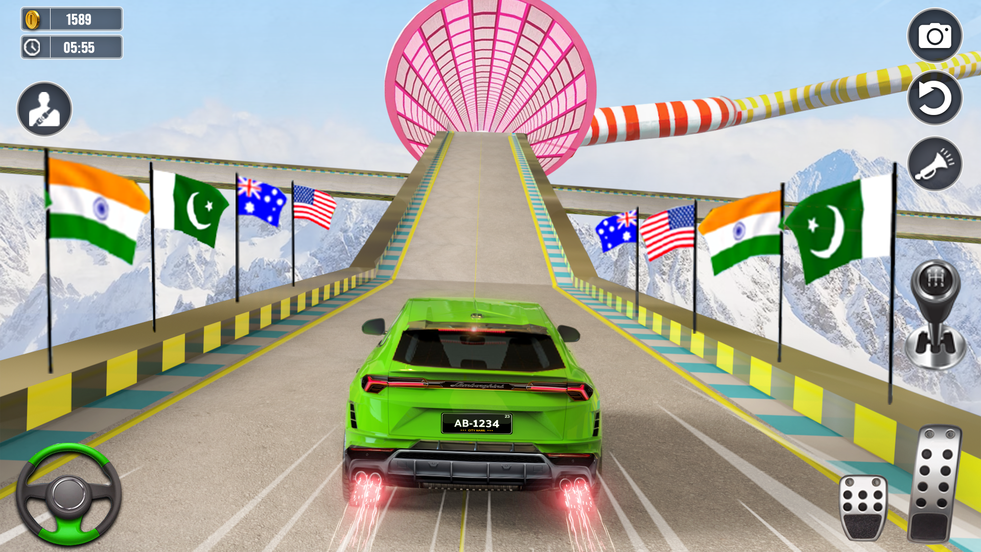 Mega Ramp Crazy Car Stunts Game Screenshot