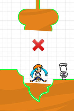 Slice Bridges: Rush To Toilet Game Screenshot